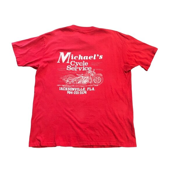 Vintage Harley Davidson JAX FLA Free Spirit Eagle XL Red Michaels Cycle Service - Picture 5 of 10